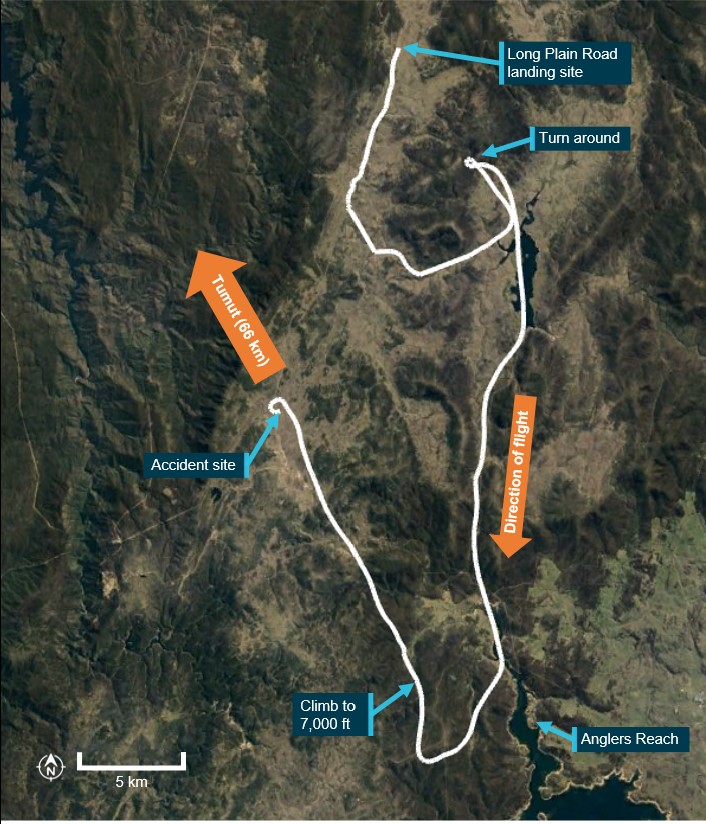 Figure&nbsp;2: Accident flight