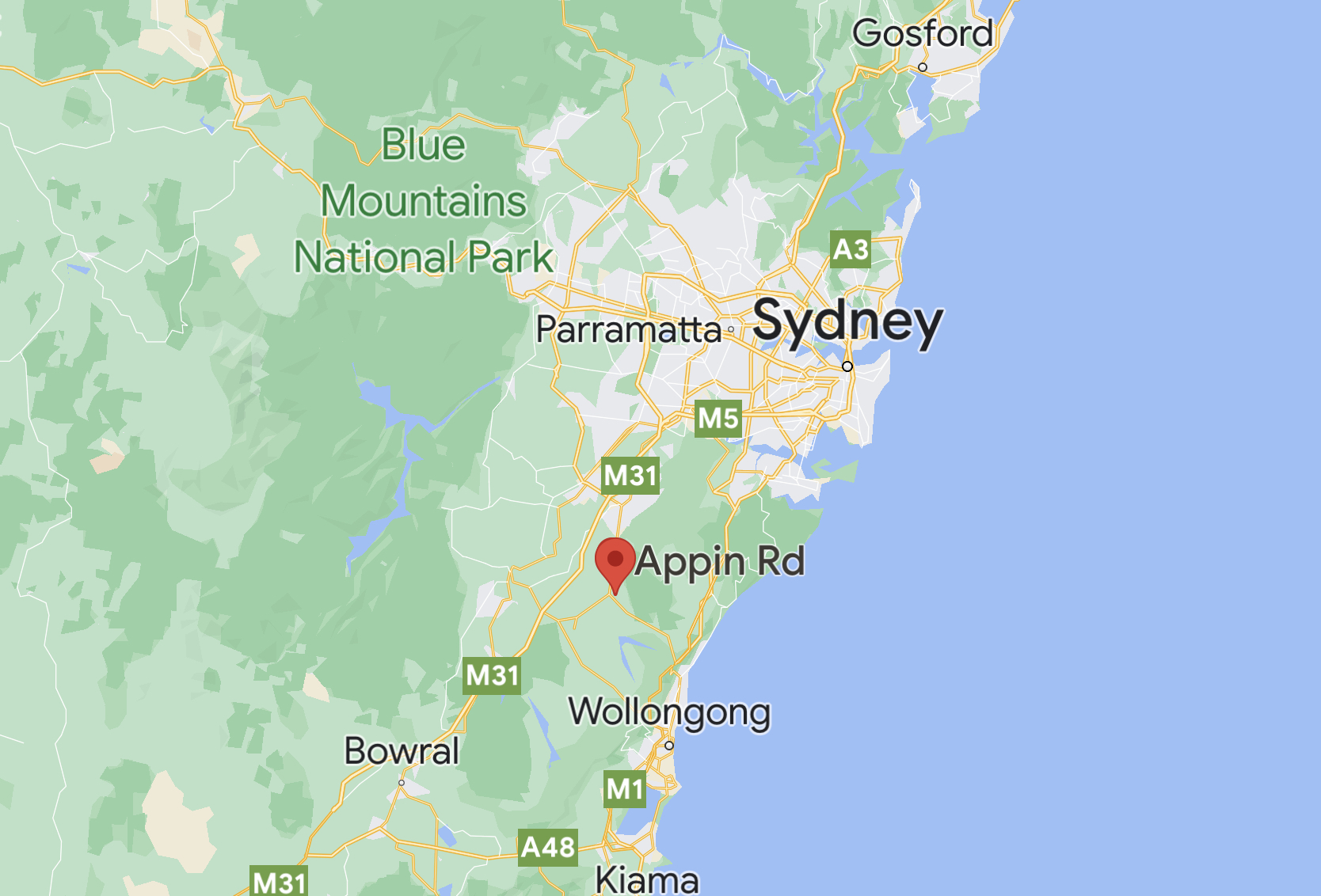 Map of accident site. 