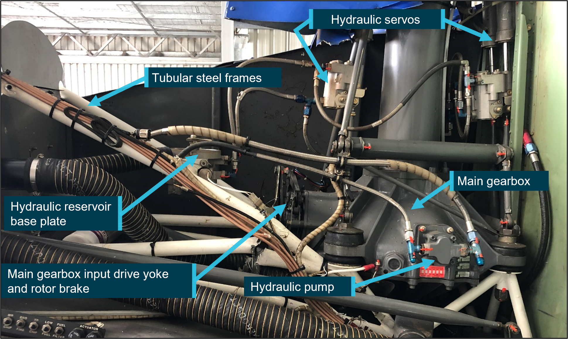 Hydraulic system and main gearbox installation from VH-HOB
