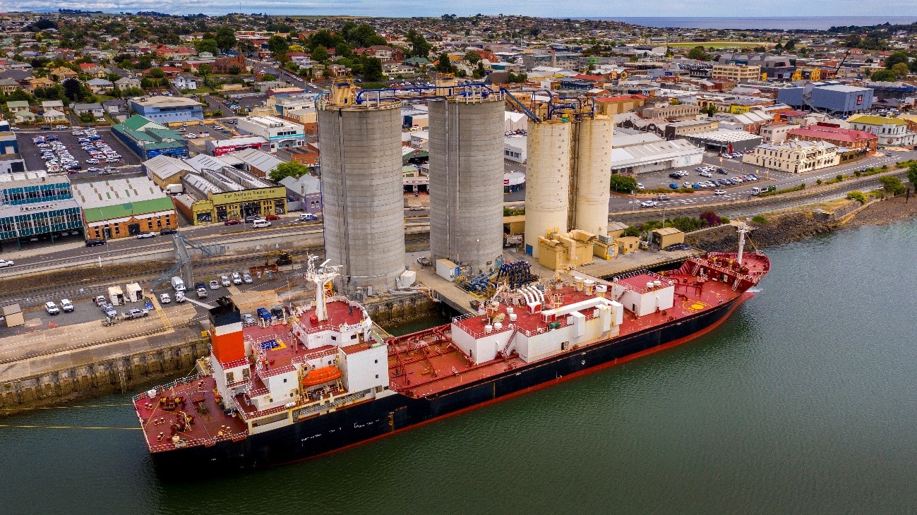 Figure 1: Goliath, alongside at berth number One West, Devonport