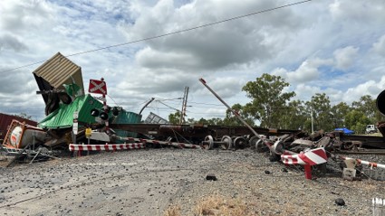 Main wreckage site of train 82P7
