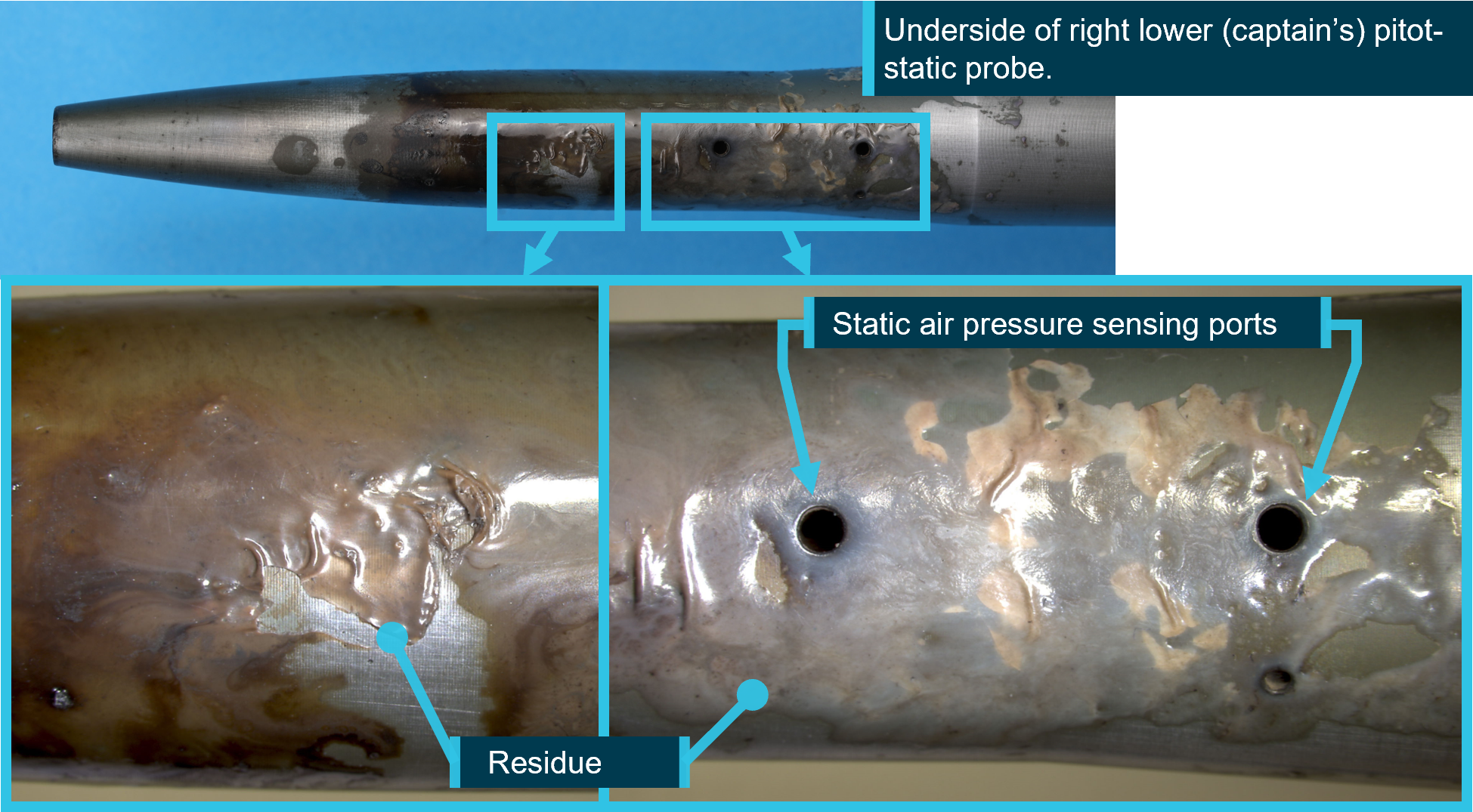 Figure 2: Pitot-static probe residue