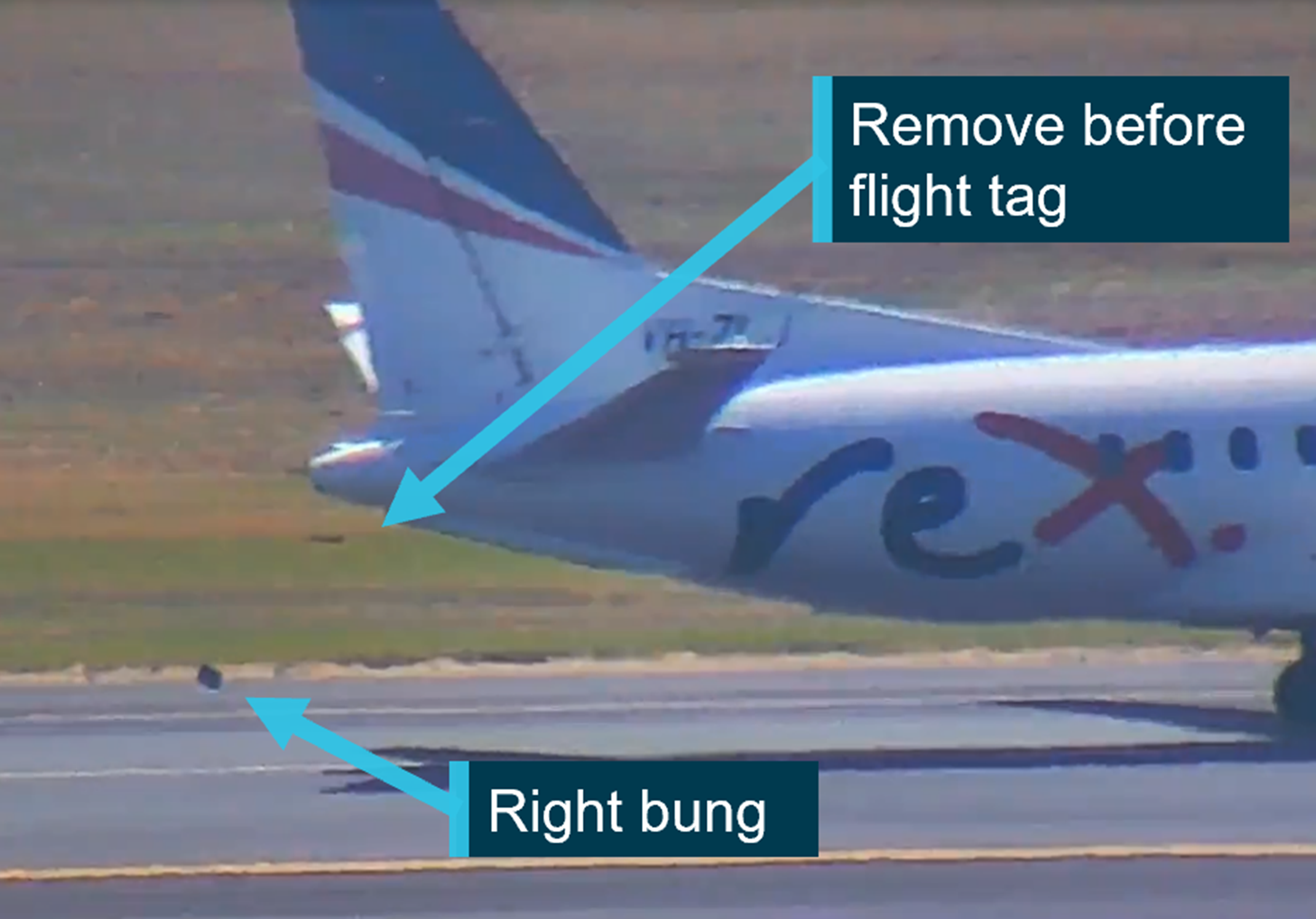 A still image from Cairns Airport’s CCTV footage