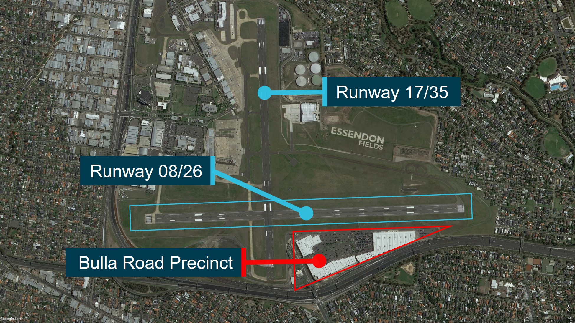 Figure&nbsp;1: Essendon Fields Airport, March 2021