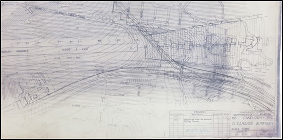 Figure&nbsp;21: Essendon Airport 1972 clearance surfaces chart