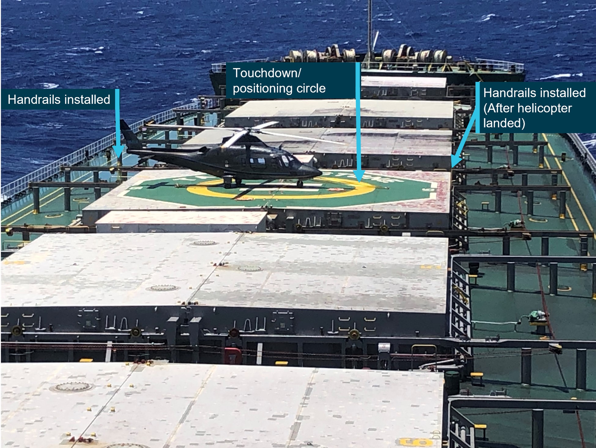 Figure&nbsp;5: Tai Keystone's helicopter landing site viewed from the bridge