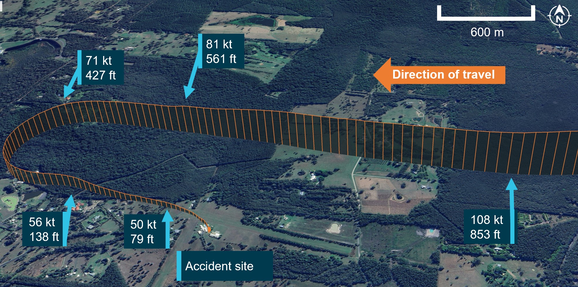Figure&nbsp;1: Approach to Greenfields airstrip