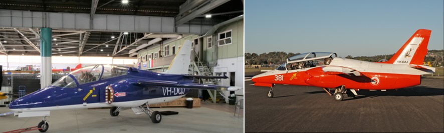 Figure&nbsp;7: VH-DQJ (left) and VH-DZJ (right)