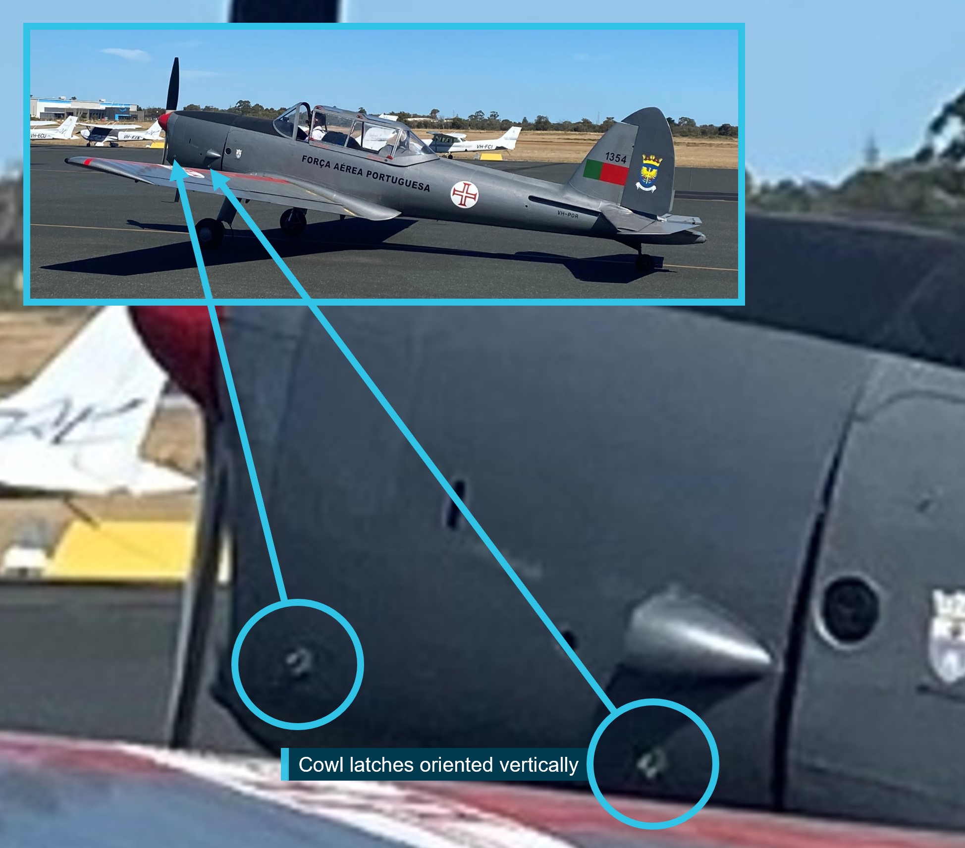 Figure&nbsp;1: VH‑POR taxiing for take-off