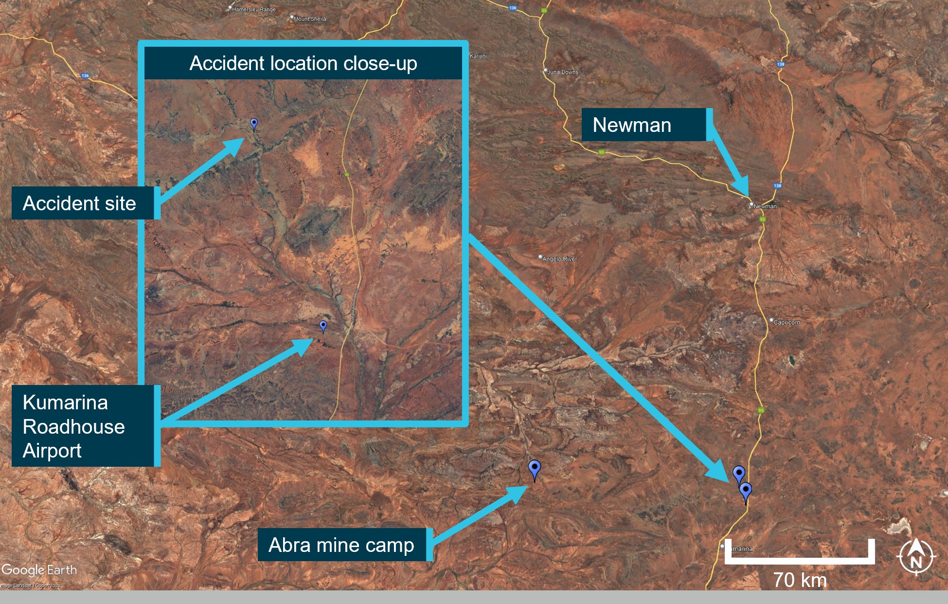 Figure&nbsp;1: Accident site location
