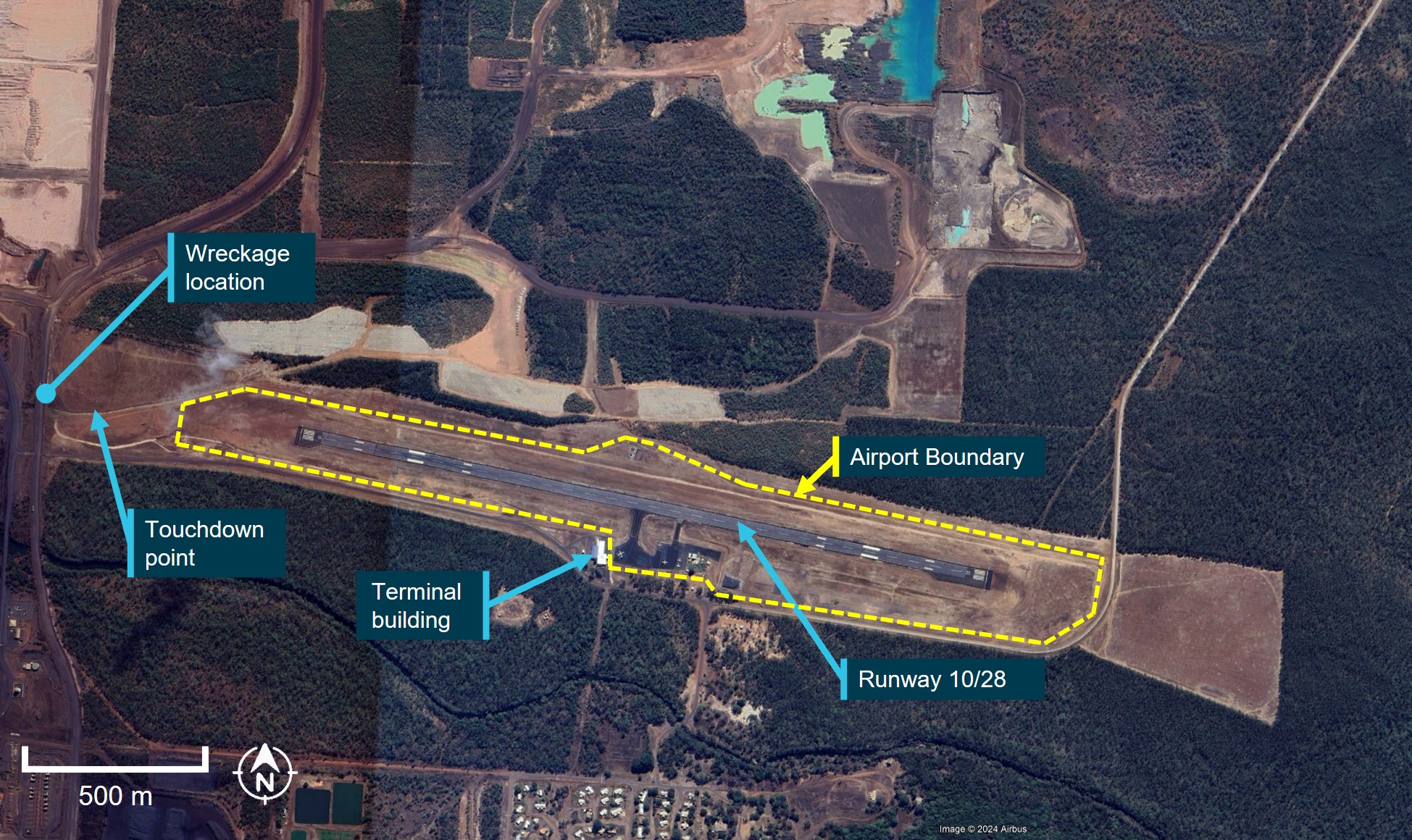 Figure&nbsp;4: Groote Eylandt Airport and surrounding area