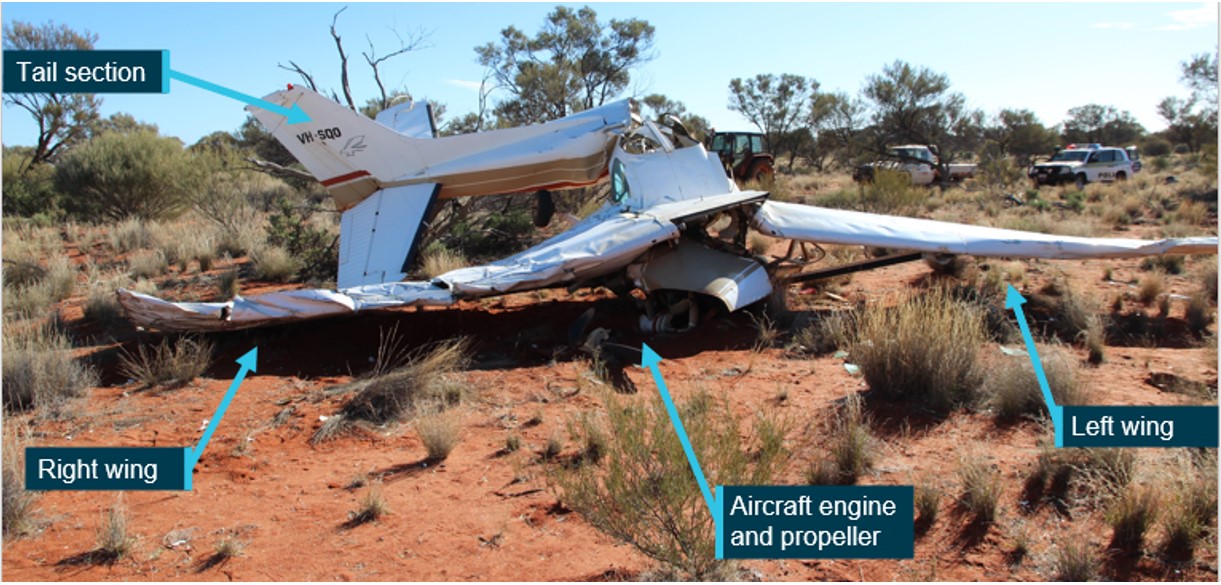 Figure&nbsp;2: VH-SQO accident site