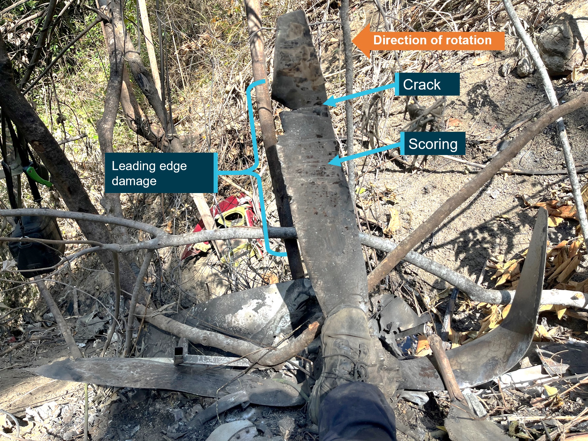 Figure&nbsp;6: Propeller damage