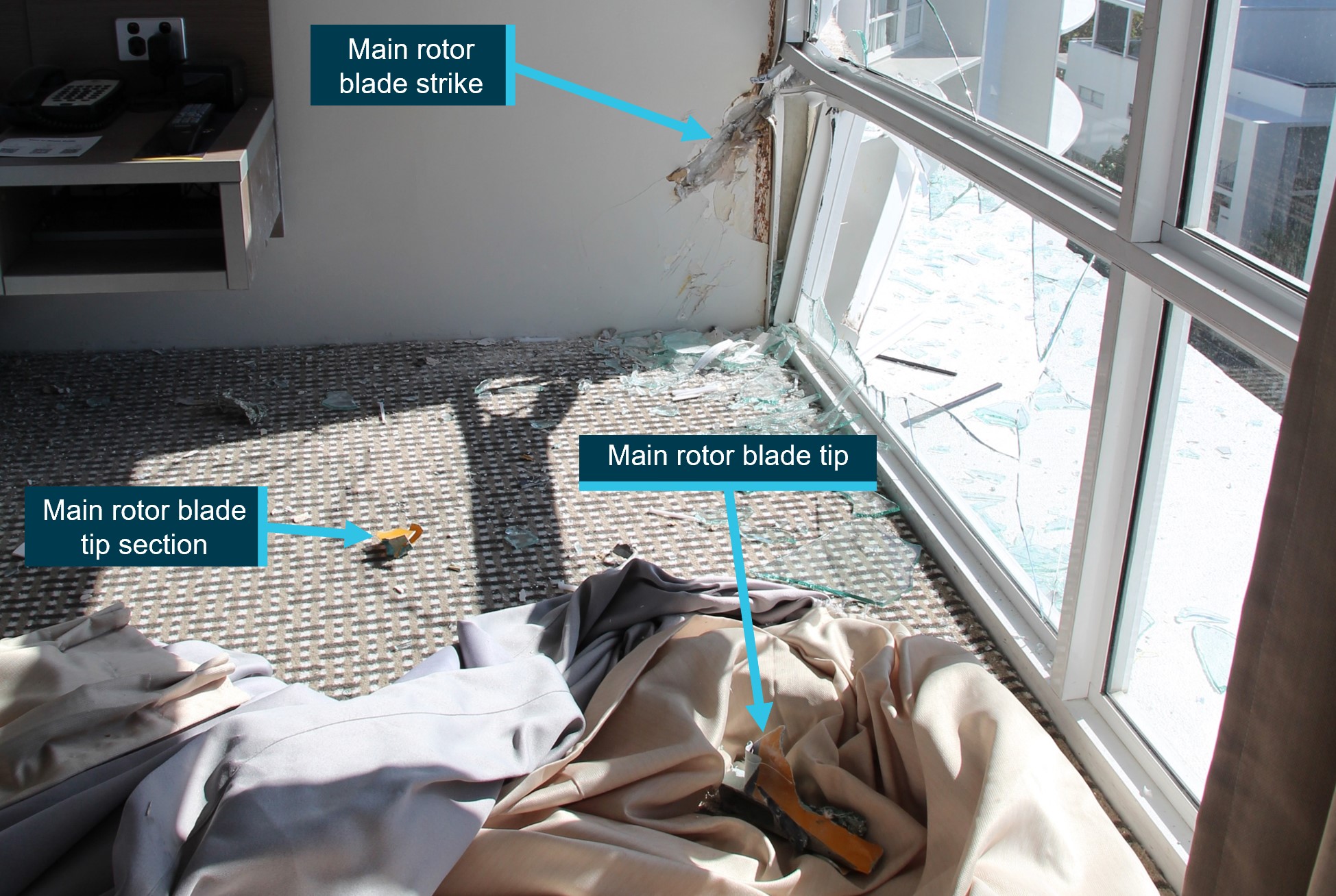 Figure&nbsp;6: Hotel room damage