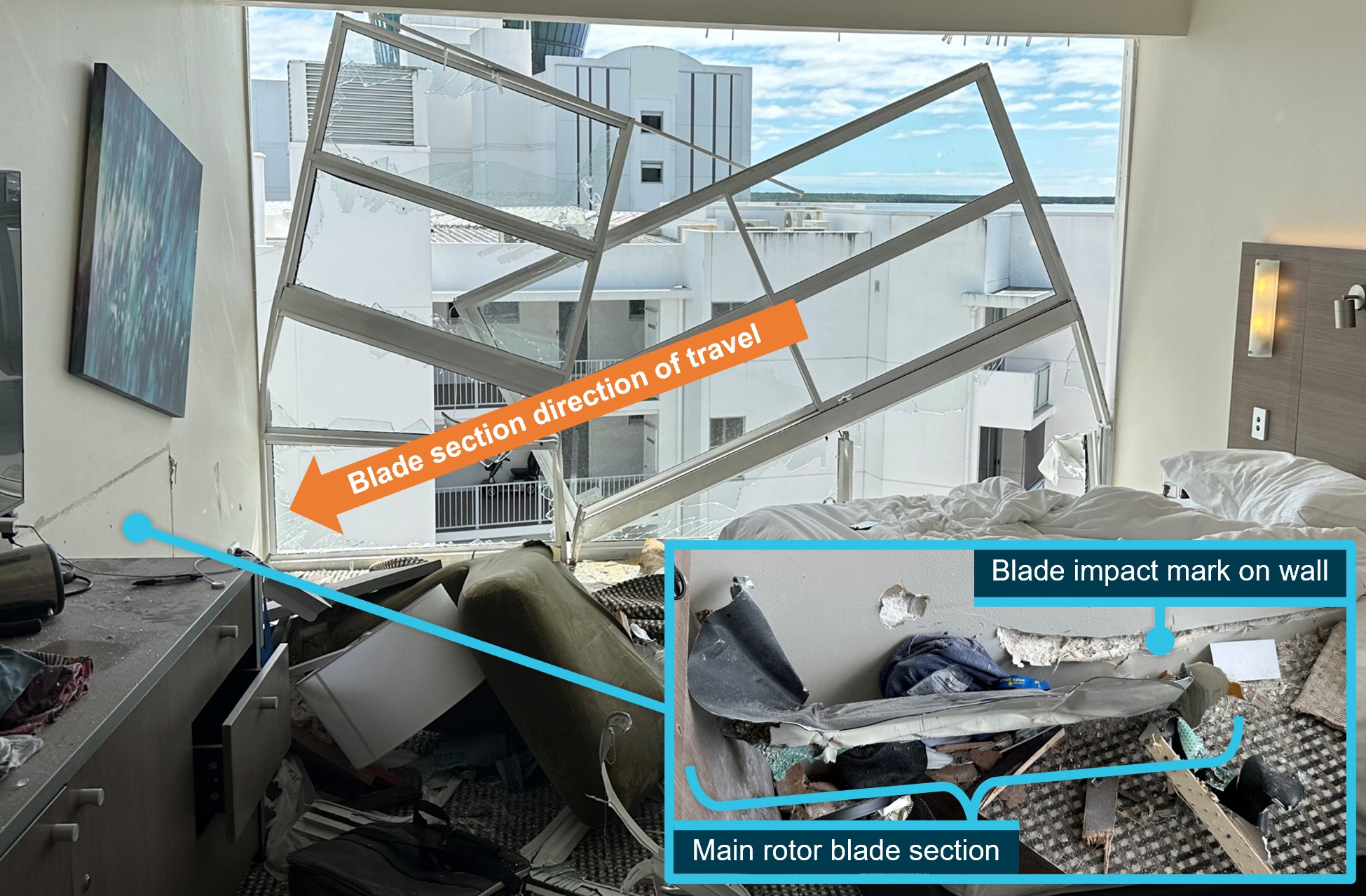 Figure&nbsp;7: Hotel adjacent room damage