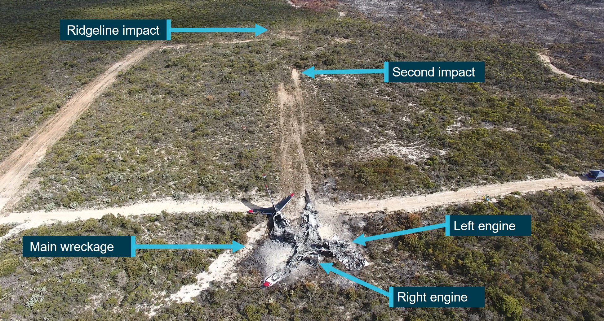 Figure&nbsp;6: Second impact and main wreckage