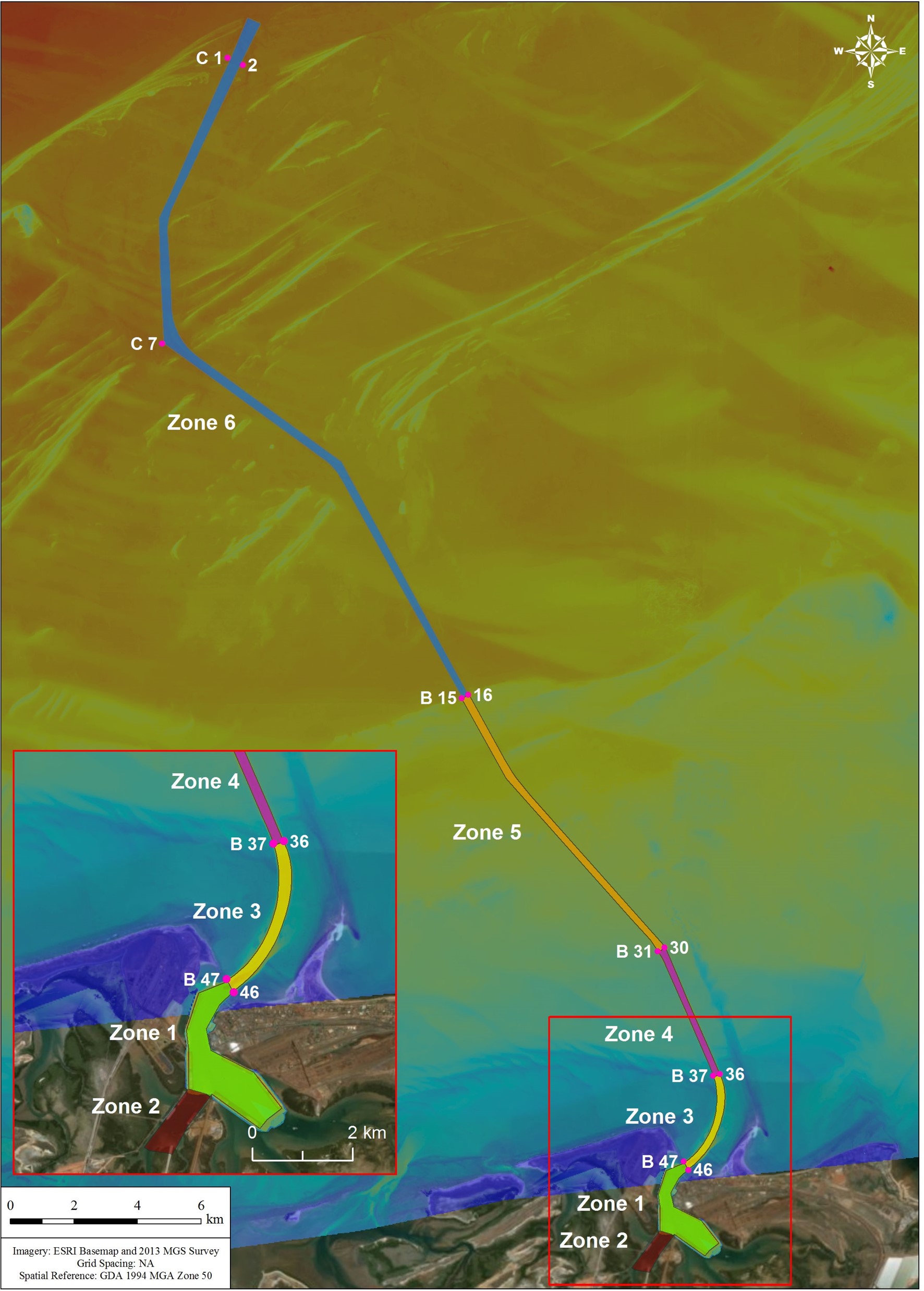 Figure&nbsp;10: Port Hedland channel zones