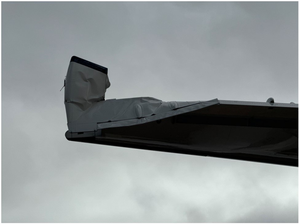 Figure&nbsp;2: Damage to aircraft’s left elevator