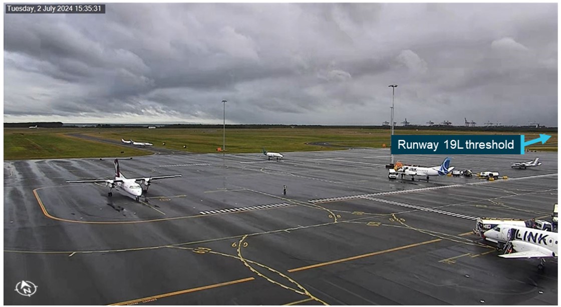 Figure 3: CCTV image of weather conditions at Brisbane Airport at 1535