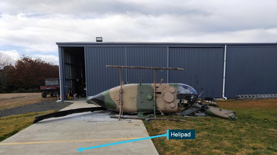 VH-ZDI in final resting position