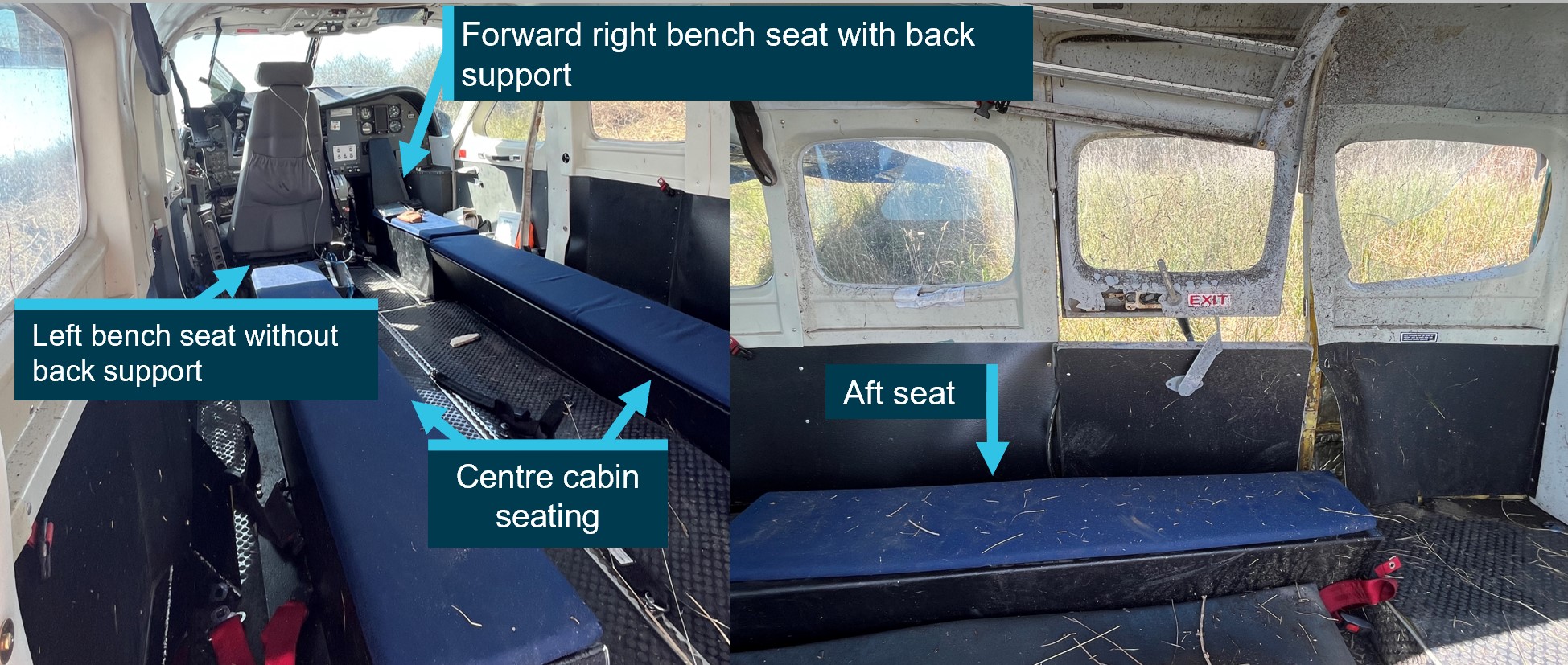 Figure&nbsp;6: VH-UMV cabin seating arrangement 