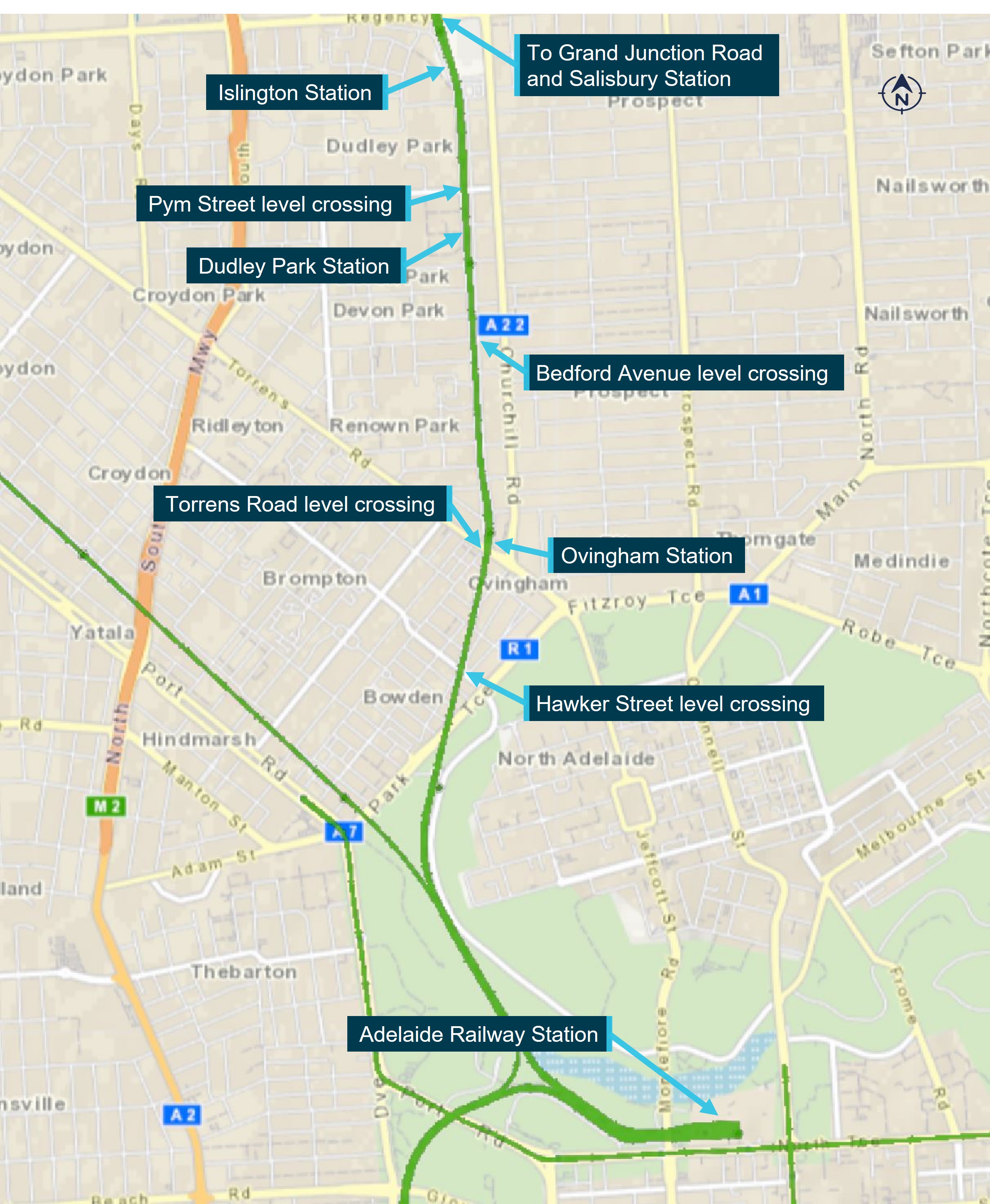 Figure&nbsp;1: Acciona Gawler rail electrification project worksite