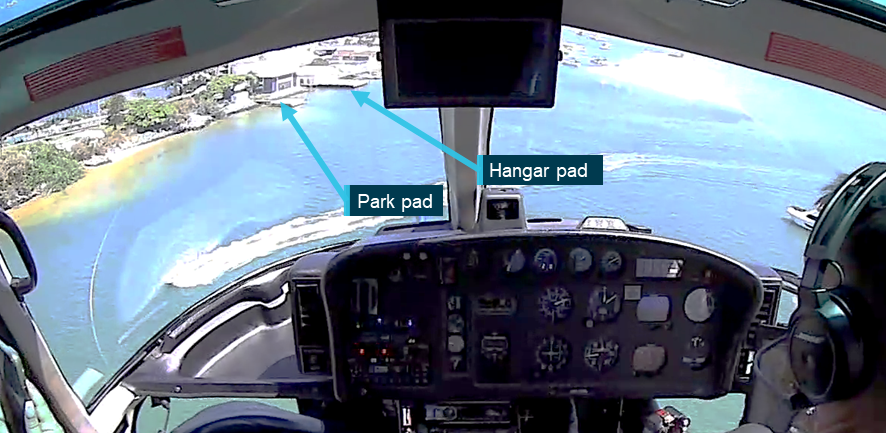 Figure&nbsp;76: Visibility of helipads in the original configuration