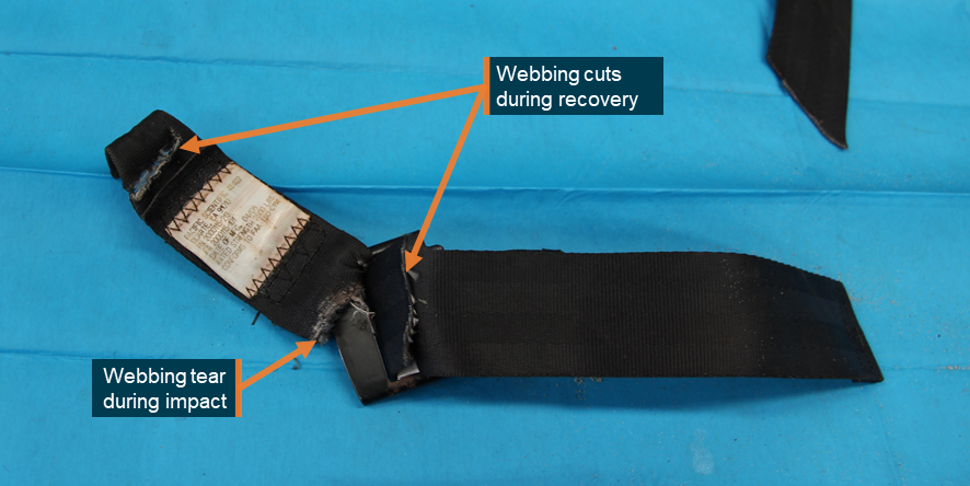 Figure B13: Rear right inboard seat right lap belt