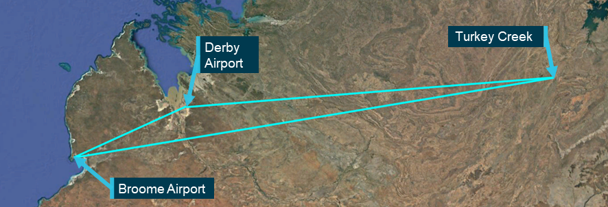 Figure&nbsp;1: VH-DAW flight plan