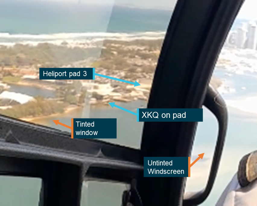 Figure&nbsp;117: Camera footage from XH9 03:55:14 showing window and visibility of XKQ