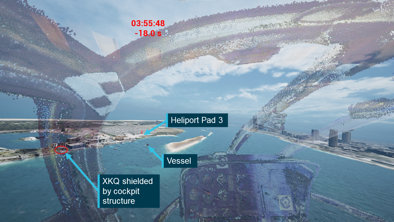 Figure&nbsp;125: View from XH9 18&nbsp;seconds before collision