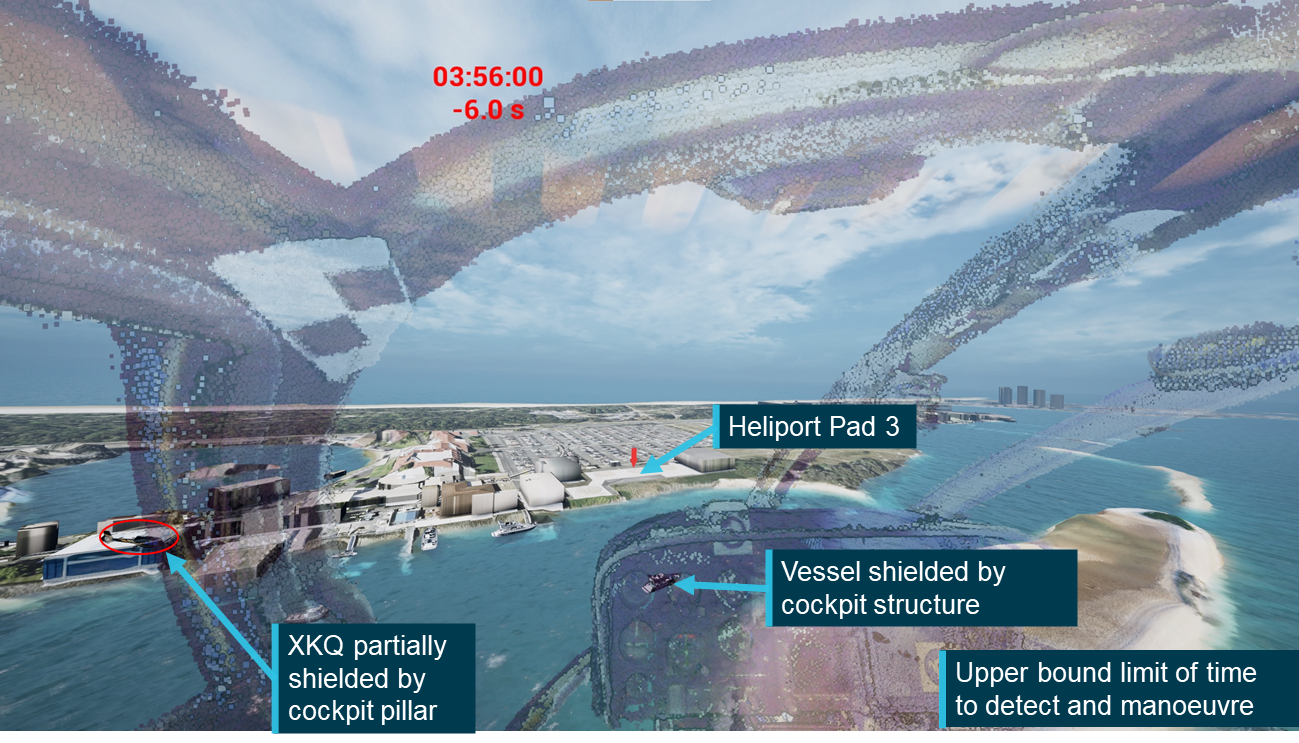 Figure&nbsp;129: View from XH9 6&nbsp;seconds before collision