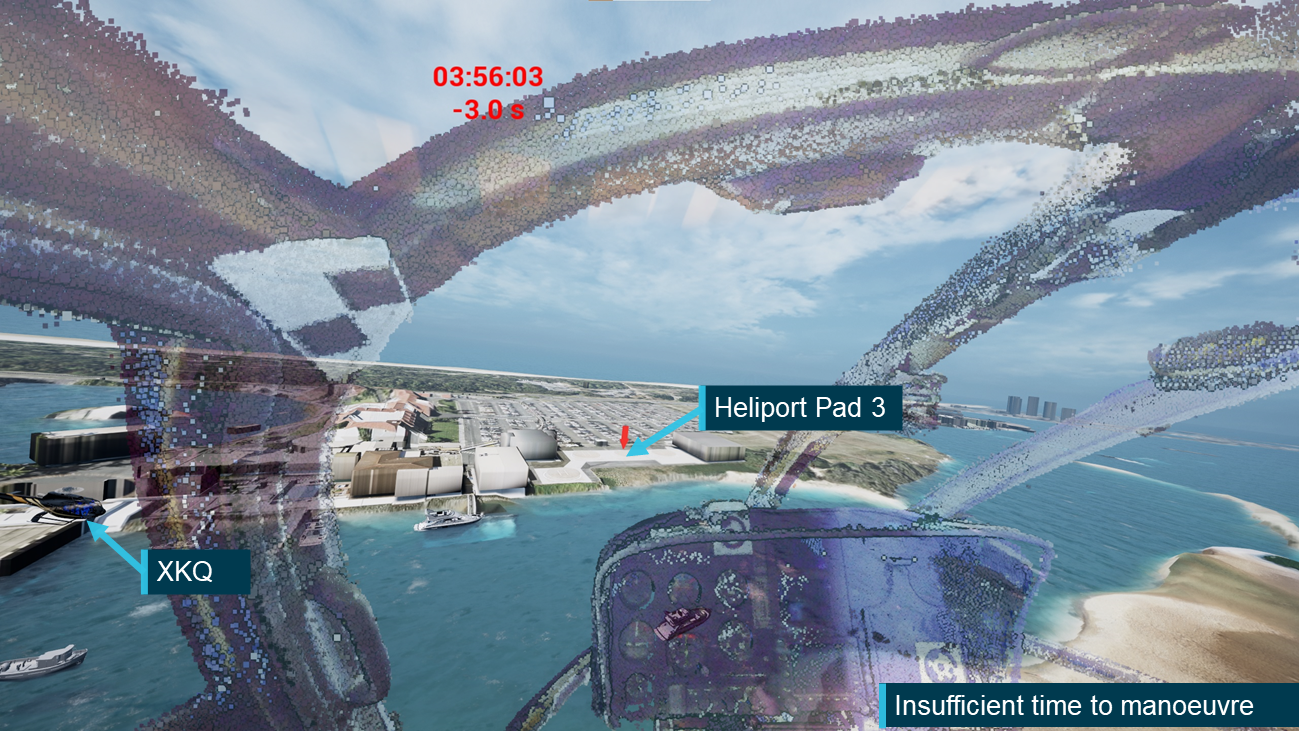 Figure&nbsp;132: View from XH9 3&nbsp;seconds before collision