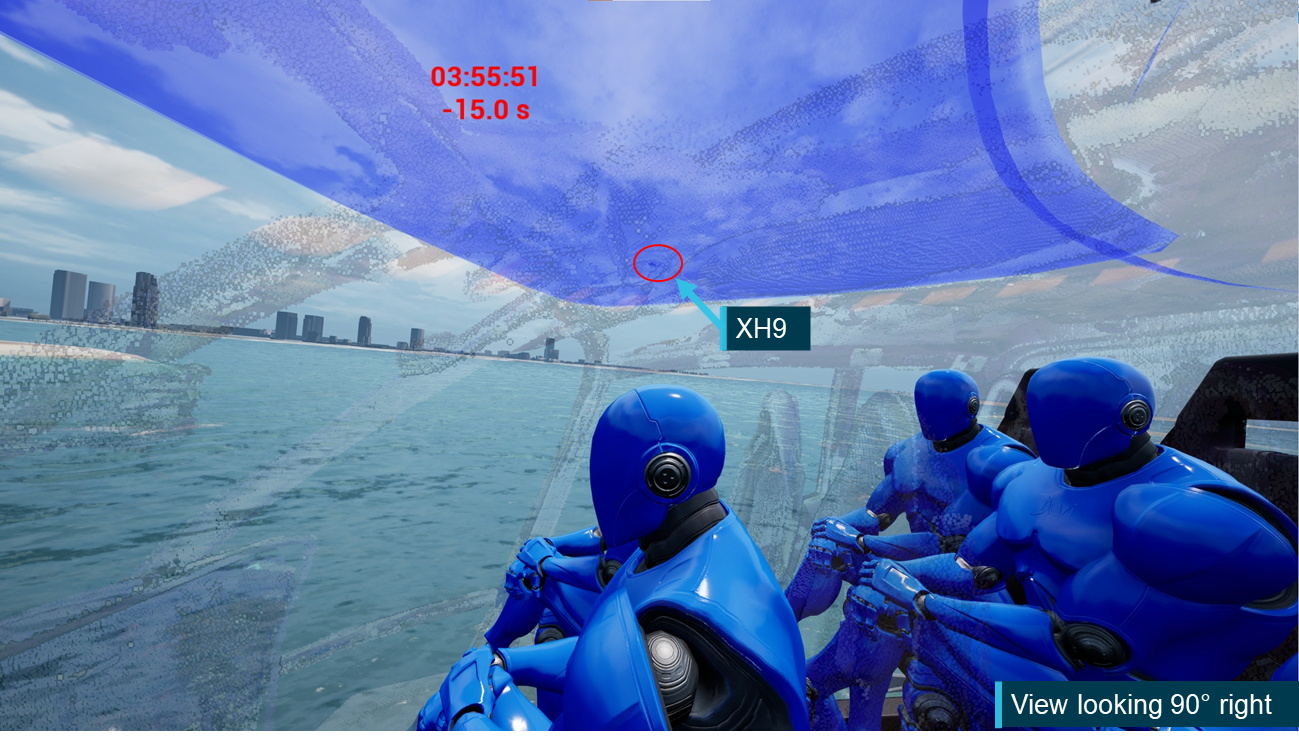 Figure&nbsp;138: Right facing view from XKQ 15&nbsp;seconds before collision