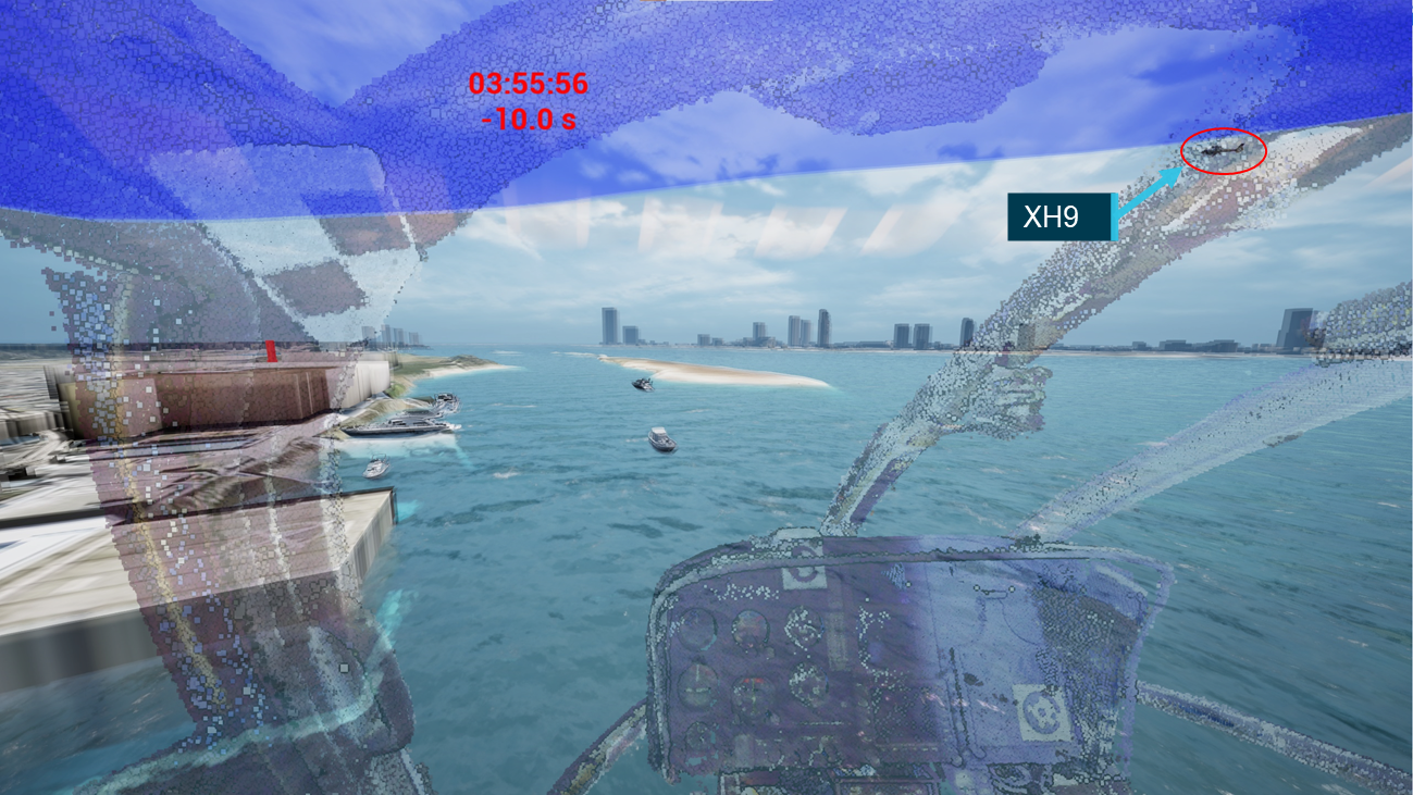 Figure&nbsp;139: View from XKQ 10 seconds before collision
