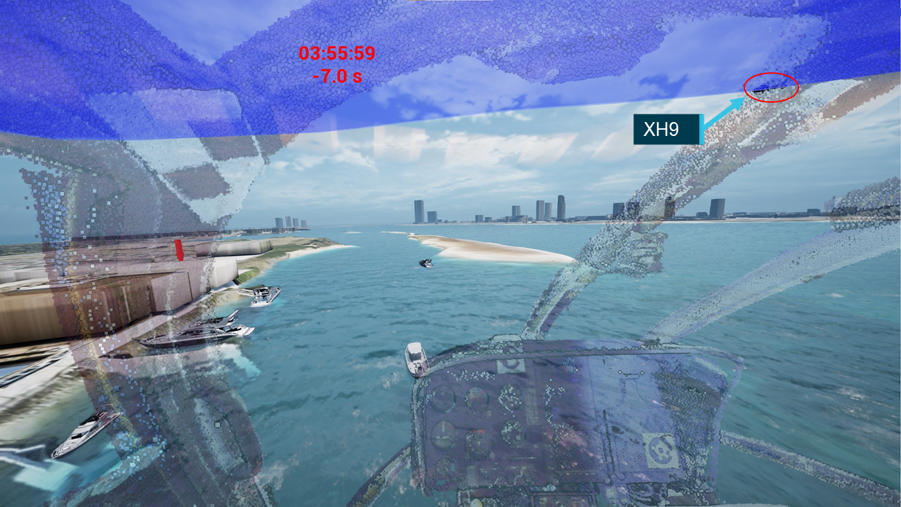 Figure&nbsp;140: View from XKQ 7&nbsp;seconds before collision