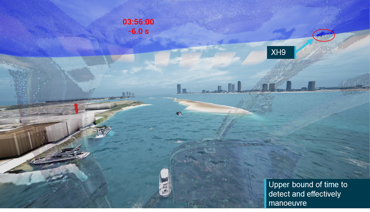 Figure&nbsp;141: View from XKQ 6&nbsp;seconds before collision