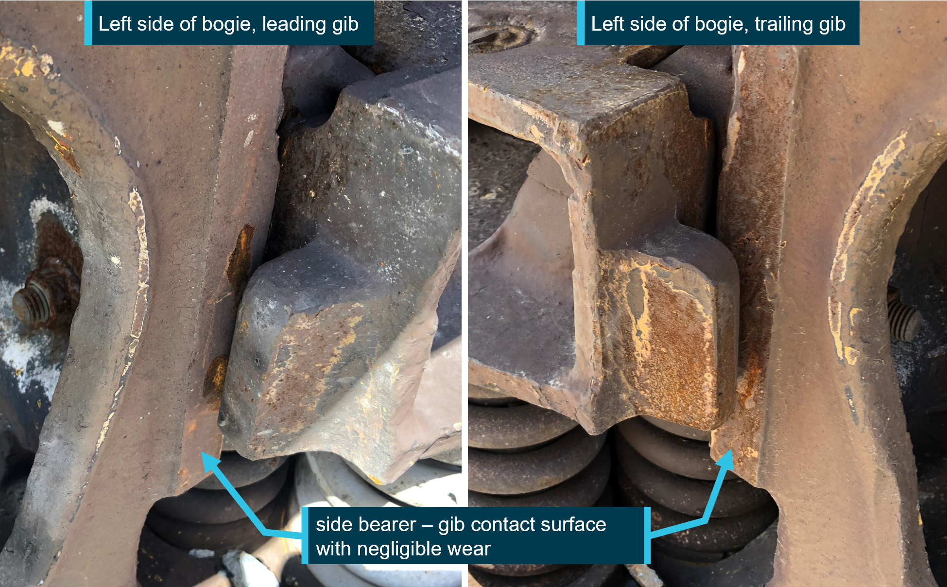 Figure&nbsp;11: Wagon 28 lead bogie gib condition