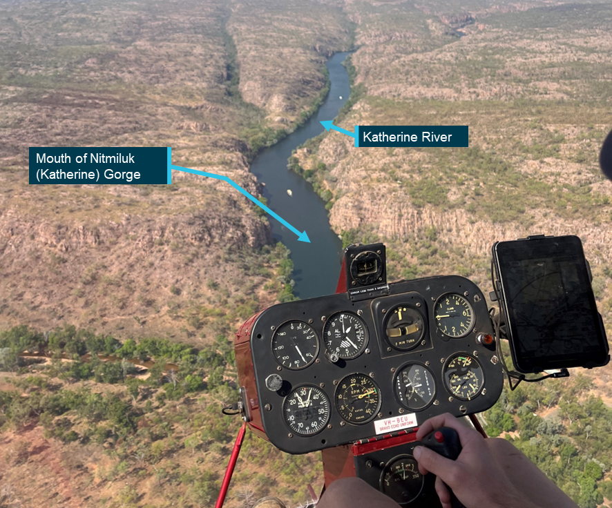 Figure&nbsp;2: View from helicopter of Nitmiluk National Park
