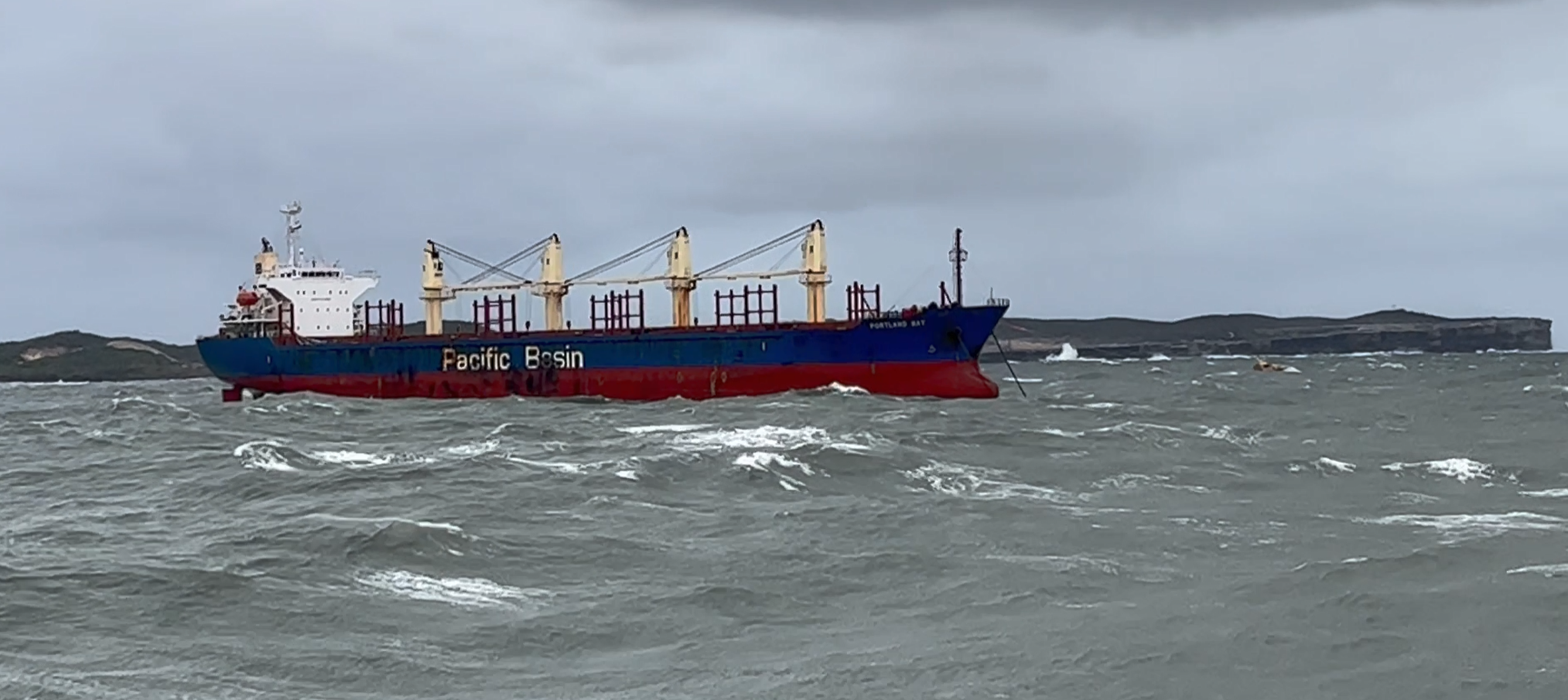 Figure&nbsp;13: Portland Bay at anchor about one mile from the cliffs near Eagle Rock