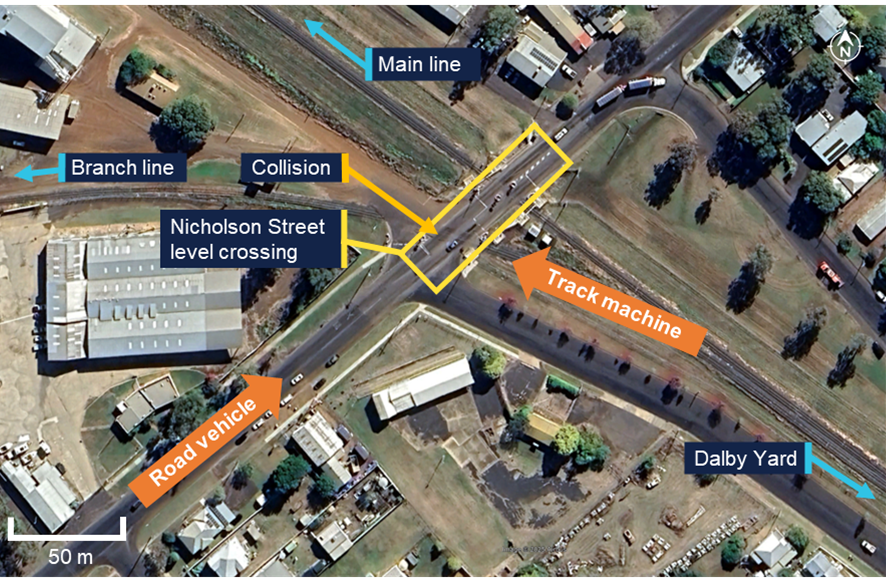 Figure&nbsp;1: Layout of the Nicholson Street level crossing