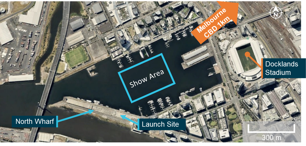 Figure 1: Operational area and launch site