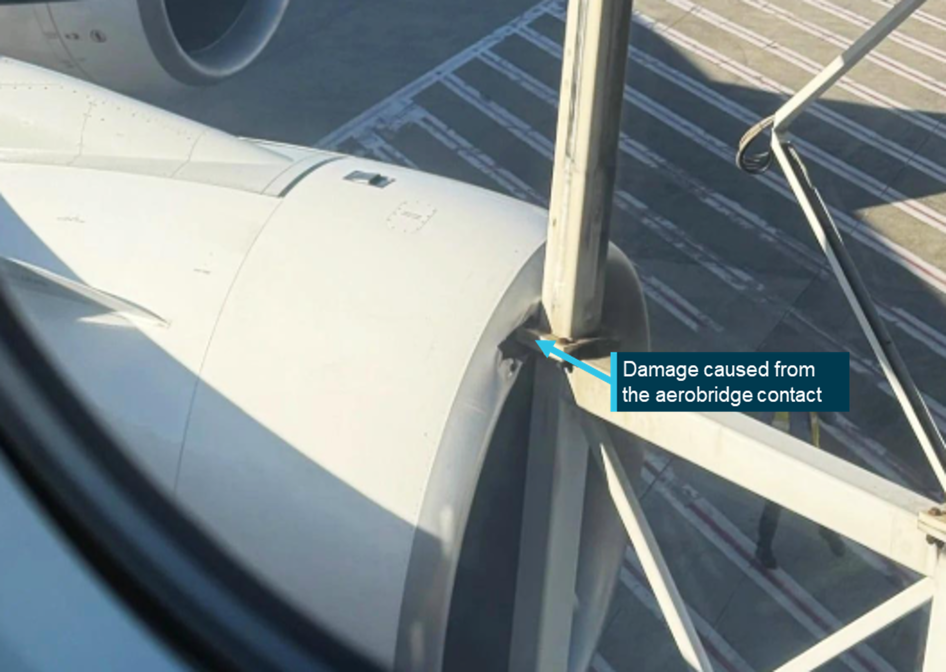Figure 1: Aerobridge contact with no 2 engine