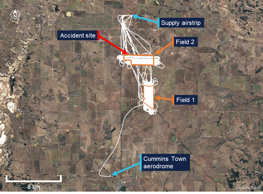 Figure 7: TracPlus RockAIR broadcast data for VH-ODX on 8 September 2025