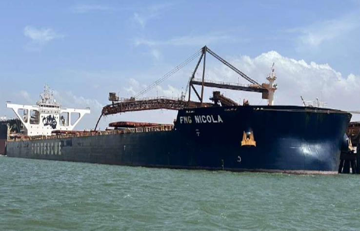 FMG Nicola at berth in Port Hedland.
