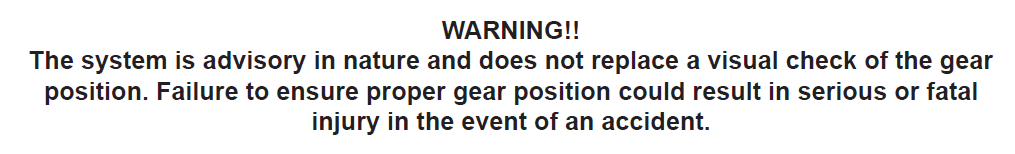 Warning text reproduced from airplane flight manual supplement for the AGAS