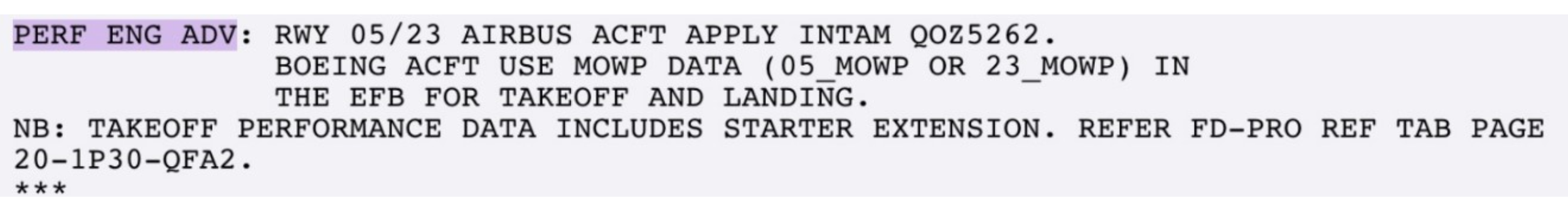 NOTAM 'topnote' as modified on 1 April