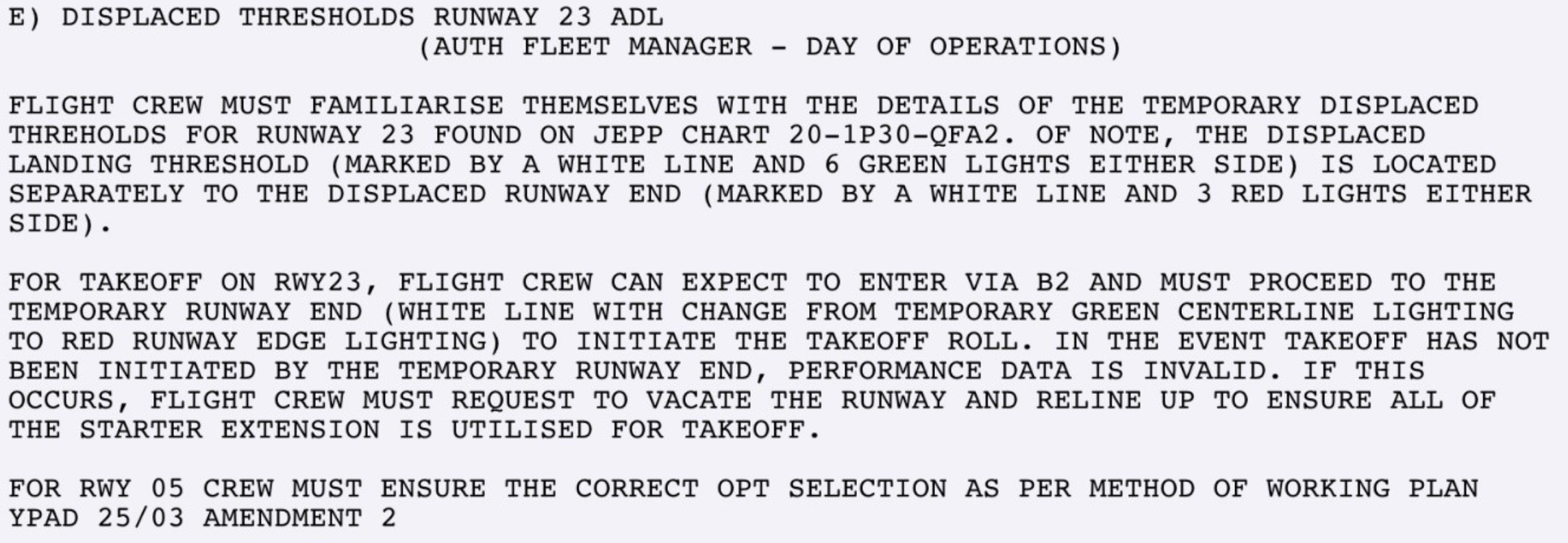 Text of modified INTAM from 2 April