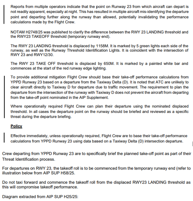 Text from a replacement Qantas FSO (FSO032) issued on 17 April 2025