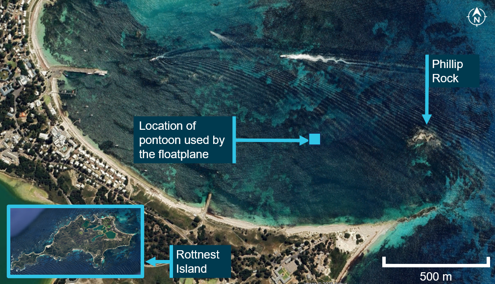 Rottnest Island (insert) and key locations in Thomson Bay